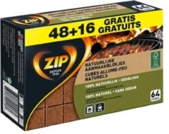 ZIP - Allume-feu 128 Pièces - 100 % Naturel - Allumage Rapide - Longue Durée De Combustion