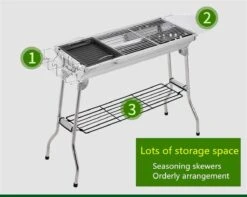 Borvat® | Barbecue Et Friture Barbecue à Dual Usage | Barbecue Au Charbon Extérieur Portable | Convient Pour 5 à 10 Personnes En Marche, Pique-nique, Camping, Barbecue. -Magasin D'Accessoires Pour Barbecue 1200x959