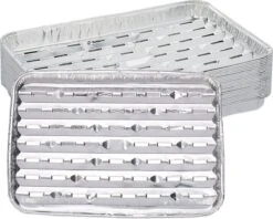 Plateaux En Aluminium Pour Barbecue Relaxdays - Lot De 25 - Plateaux En Aluminium - Plateaux Grill - Avec Trous