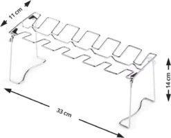Rosmarino Blacksmith Chicken Wing Rack - Accessoires De BBQ - Outils De Barbecue - Acier Inoxydable - Ailes De Poulet - Pilons - Hotwings -Magasin D'Accessoires Pour Barbecue 1200x965