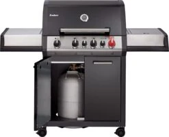Barbecue à Gaz Enders Monroe Black Pro 4 IK Turbo - Surface De Cuisson 74 × 43 Cm - 41 Kg - Allumage Piezo - Dimensions 153,5 × 58 × 118,5 Cm - Amovible -Magasin D'Accessoires Pour Barbecue 1200x974