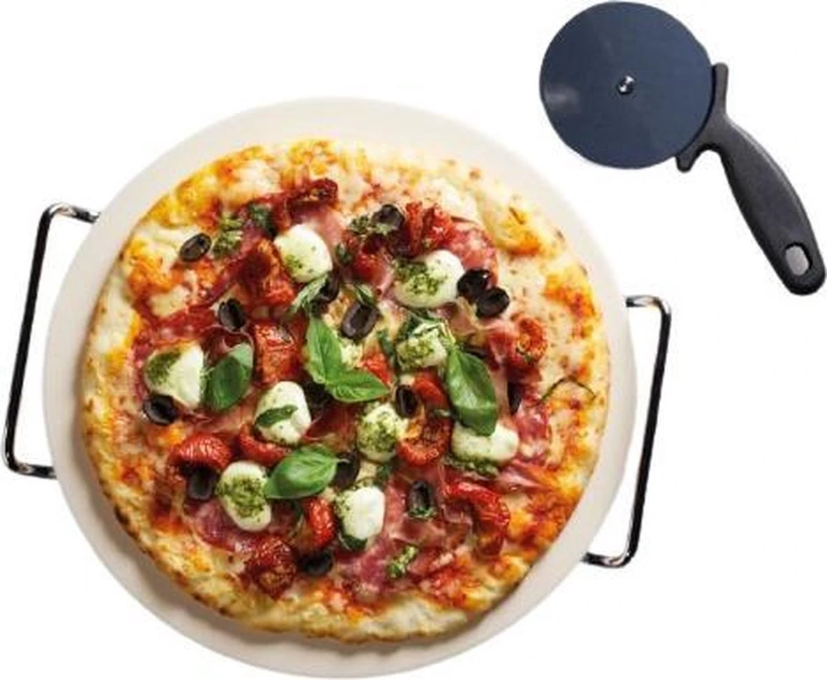 Ensemble à Pizza KitchenCraft - Pierre à Pizza, Couteau Et Support De Service - Collection Italienne | Artisanat De Cuisine 5 Ensemble à Pizza KitchenCraft - Pierre à Pizza, Couteau Et Support De Service - Collection Italienne | Artisanat De Cuisine – Image 3