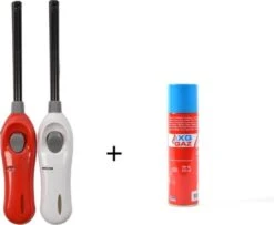 1x Bidon De Gaz Bouteille De Gaz Butane 250 Ml De Remplissage Incl 2x Briquet à Gaz 26cm Briquets Barbecue