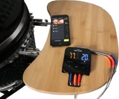 Patton - Kamado 21 - Premium Black - Barbecue En Céramique - Avec Indicateur De Température à Cœur Bluetooth - éclairage LED - Grand Modèle - Complet - Noir -Magasin D'Accessoires Pour Barbecue 1200x994