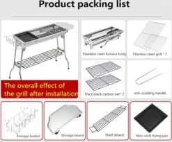 Borvat® | Barbecue Et Friture Barbecue à Dual Usage | Barbecue Au Charbon Extérieur Portable | Convient Pour 5 à 10 Personnes En Marche, Pique-nique, Camping, Barbecue. -Magasin D'Accessoires Pour Barbecue 1200x997