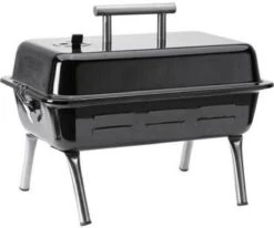 BBQ De Table Portable Lokkii - Zwart - Acier émaillé - Convient Au Charbon De Bois De Bois Et Aux Briquettes - Format Pratique à Emporter - Barbecue