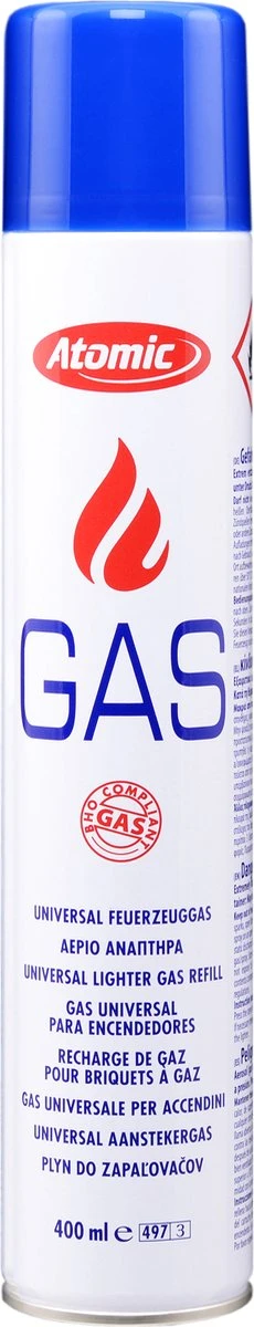Atomic® Butane Refill Gas - Bidons D'essence - Recharge Pour Briquet - 400ml - 1pc