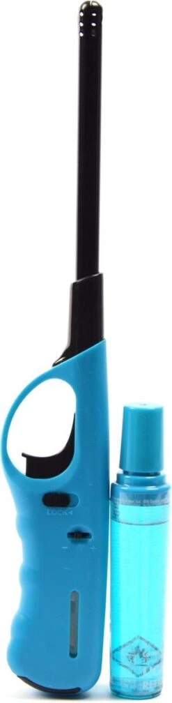 Briquet à Gaz Avec Recharge 2X Jaune Et Bleu Clair - RechargeableBriquet Rechargeable - Protection Enfants - Réglage De La Flamme - Indicateur De Carburant - -Magasin D'Accessoires Pour Barbecue 294x1200