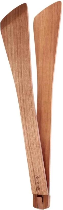 Pince De Service Triangle Bois De Cerisier - Pliée Seulement 8 Mm D'épaisseur