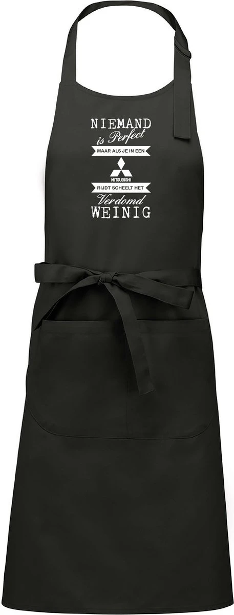 KARIBAN Mon Cadeau - Tablier De Luxe - Personne N'est Parfait - Mitsubishi - Chique Grijs 3 KARIBAN Mon Cadeau - Tablier De Luxe - Personne N'est Parfait - Mitsubishi - Chique Grijs