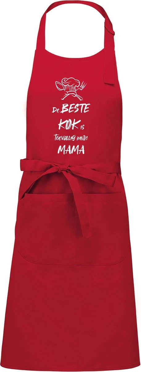 KARIBAN Mon Cadeau - Tablier De Luxe - Le Meilleur Cuisinier Se Trouve être Ma Maman - Rouge 3 KARIBAN Mon Cadeau - Tablier De Luxe - Le Meilleur Cuisinier Se Trouve être Ma Maman - Rouge