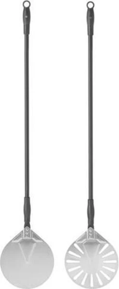 Pelle à Pizza En Acier Inoxydable Hendi Avec Poignée Coulissante - Perforée - Ronde Ø23x120cm -Magasin D'Accessoires Pour Barbecue 497x1200 3