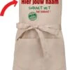 KARIBAN Cadeau Nom - Tablier Nom - Tablier De Cuisine Avec Votre Naam - Tablier BBQ - Anniversaire - Fête Des Pères - Beige - Il A Meilleur Goût Avec : Naam De Votre Choix