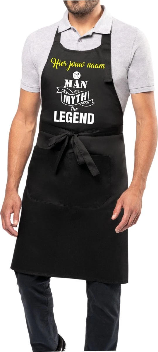 KARIBAN Cadeau Prénom - L'homme Le Mythe La Legend - Tablier De Cuisine - Tablier BBQ - Anniversaire - Fête Des Pères - Noir - Prénom Au Wens 3 KARIBAN Cadeau Prénom - L'homme Le Mythe La Legend - Tablier De Cuisine - Tablier BBQ - Anniversaire - Fête Des Pères - Noir - Prénom Au Wens