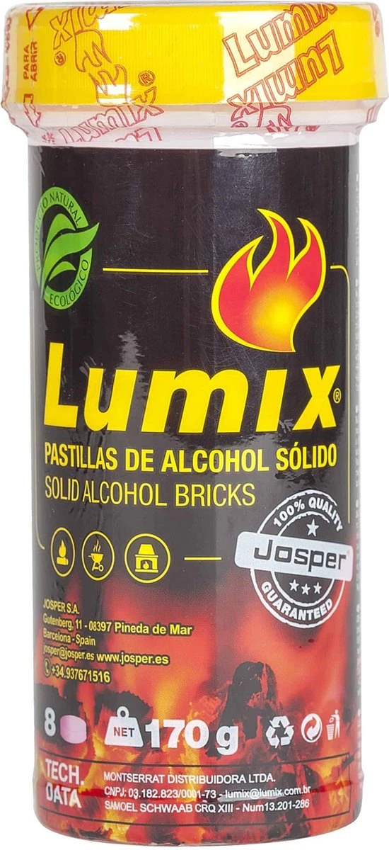 Josper Lumix – Pastilles Alcoolisées Compactes Et écologiques, Pâte à Mélanger 24 Tubes De 8 Pastilles 3 Josper Lumix – Pastilles Alcoolisées Compactes Et écologiques, Pâte à Mélanger 24 Tubes De 8 Pastilles