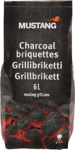 Briquettes De Charbon De Bois Mustang 2 Kg - Charbon De Bois De Bois - Briquettes - Briquettes Pour Barbecue - Bois Dur