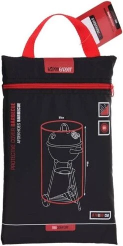 Housse Pour Barbecue Pro Garden - Rond - 70 X 80 Cm - Housse Pour Barbecue - Housse Pour Barbecue En Boule - Noir