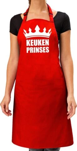 Tablier De Barbecue / Tablier De Cuisine Cuisine Princess Rouge Pour Femme - Tabliers De Barbecue