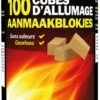 Allume-feux Fulgurant - Idéal Pour Les Barbecues à Bois Et Poêles à Charbon - Prix Par Paquet (100 Pièces) -Magasin D'Accessoires Pour Barbecue 615x1200