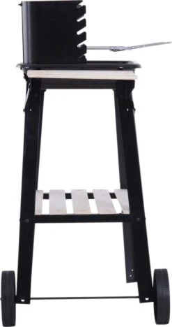Station De Grillades Sur Chariot Outsunny Barbecue Autoportant Avec Pare-vent 2 X étagère Réglable En Hauteur 846-032 -Magasin D'Accessoires Pour Barbecue 633x1200