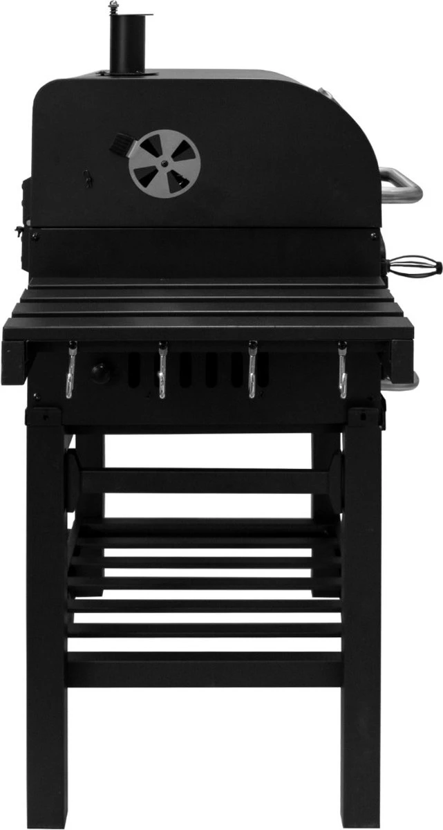 BBQ Grill XL Smoker Jardin - Barbecue à Charbon De Bois De Bois - Y Compris Housse De Pluie - Brosse Métallique - Espace De Rangement Rabattable 4 BBQ Grill XL Smoker Jardin - Barbecue à Charbon De Bois De Bois - Y Compris Housse De Pluie - Brosse Métallique - Espace De Rangement Rabattable – Image 2
