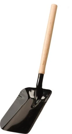 Pelle à Charbon Avec Manche En Bois 34,5 Cm - 25,5 X 17 Cm - Zwart