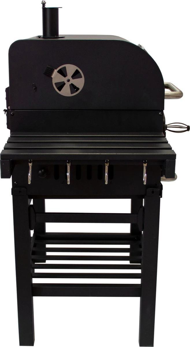 BBQ Grill XL Smoker Jardin - Barbecue à Charbon De Bois De Bois - Y Compris Housse De Pluie - Brosse Métallique - Espace De Rangement Rabattable 7 BBQ Grill XL Smoker Jardin - Barbecue à Charbon De Bois De Bois - Y Compris Housse De Pluie - Brosse Métallique - Espace De Rangement Rabattable – Image 5