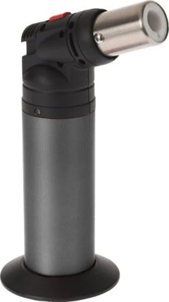 Brûleur / Briquet à Crème Brûlée Gris Avec Verrouillage De Sécurité 15 Cm - Briquets Pour Le Barbecue