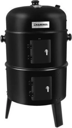 Barbecue Fumeur - BBQ Charbon De Bois - Fumeur Barbecue - Fumeur Barbecue - Fumeur - Four à Grill - Fumeur à Grill - Barbecue De Jardin 3en1 - Fumeur Barbecue - Fumeur Barbecook XL - Couvercle Avec Thermomètre - Zwart - 45x80cm -Magasin D'Accessoires Pour Barbecue 673x1200