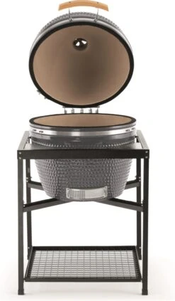 Landmann - Kamado - 26 Pouces - Grijs - Modèle De Table - Surface De Cuisson De 57 Cm - Avec Thermomètre - Avec Base Et Poignées - Double Paroi Et Isolé - Oeuf BBQ -Magasin D'Accessoires Pour Barbecue 700x1200