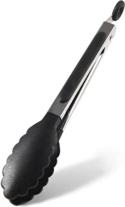 Pince à BBQ En Siliconen - Pince De Cuisine - Pince De Service - 20 Cm - Zwart