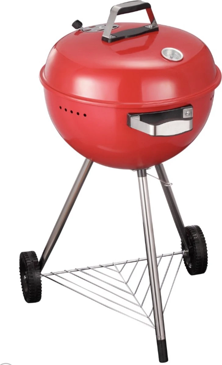Luxaliving - Barbecue à Charbon - Barbecue Boule Kogelbarbecue X H90 Centimètres - Barbecue Rond - Barbecue Sur Roues - Rouge - Métal 4 Luxaliving - Barbecue à Charbon - Barbecue Boule Kogelbarbecue X H90 Centimètres - Barbecue Rond - Barbecue Sur Roues - Rouge - Métal – Image 2