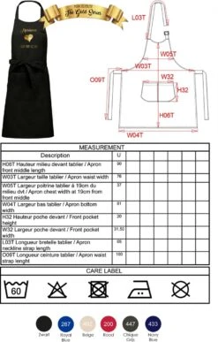 KARIBAN Cadeau Prénom - Niels - Masterchef - Tablier De Cuisine Ou Barbecue - Noir - Cadeau Vaderdag - Jour De Mariage - Anniversaire - Anniversaire -Magasin D'Accessoires Pour Barbecue 765x1200 3