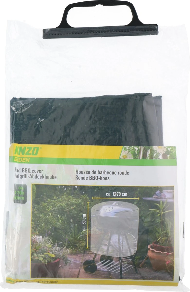 Housse Pour Barbecue Kinzo Garden - Ronde - Ø 70 Cm - Hauteur 80 Cm - Noir 3 Housse Pour Barbecue Kinzo Garden - Ronde - Ø 70 Cm - Hauteur 80 Cm - Noir
