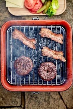 BBQ - BARBECUE - CHARBON - EVERDURE - CUBE - Y COMPRIS LA BOÎTE DE RANGEMENT ET LE TRAVAIL / PLATEAU - 38,4 CM DE LONG - 31,6 CM DE LARGE - 22,4 CM DE HAUT - ACIER INOXYDABLE / ALUMINIUM / BOIS -Magasin D'Accessoires Pour Barbecue 800x1200 1