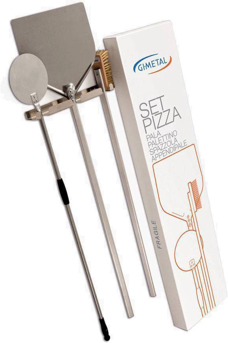 Ensemble D'accessoires Pour Pizza - Pelle à Pizza - Brosse à Four - GMG - PIZ-SET 3 Ensemble D'accessoires Pour Pizza - Pelle à Pizza - Brosse à Four - GMG - PIZ-SET
