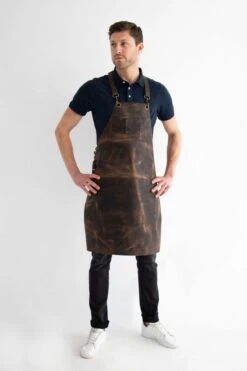 Tablier De BBQ En Cuir Donders 1860 | Cuir Véritable, Taille Unique Et Entièrement Réglable