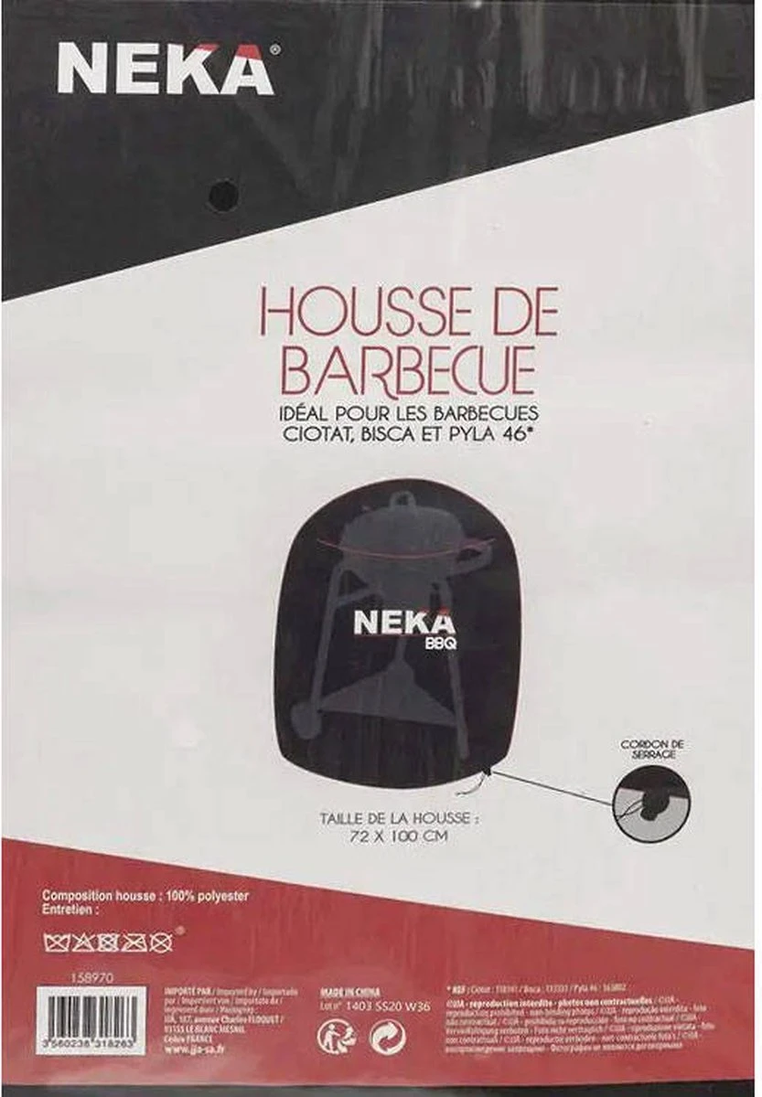Housse De Barbecue - Housse De Protection Pour Barbecue Rond - 72 X 100 Cm - Imperméable - Noir 4 Housse De Barbecue - Housse De Protection Pour Barbecue Rond - 72 X 100 Cm - Imperméable - Noir – Image 2