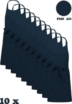 KARIBAN Awesome- Gifts - Tablier De Restauration - Tablier De Cuisine - Tablier De Cuisine - Tablier De Barbecue - Non Imprimé - 76 X 90 Cm - Par 10 Pièces - Marine