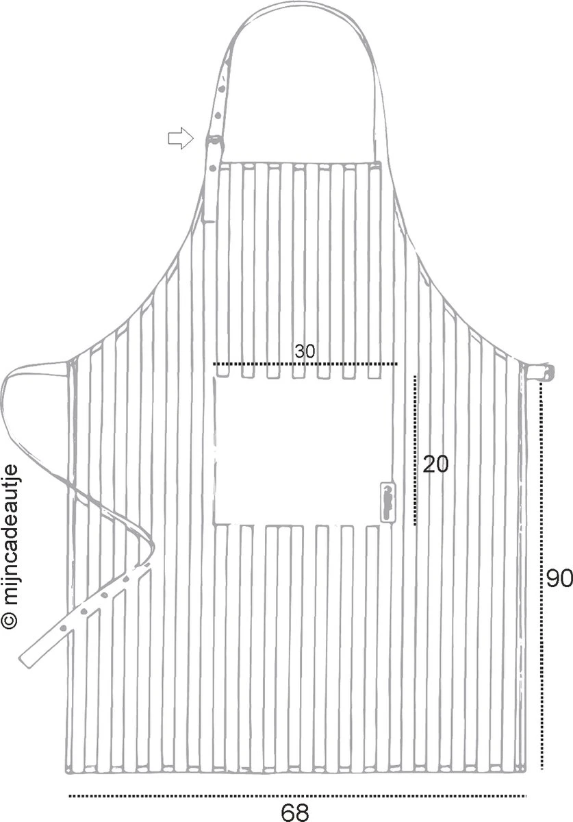 Mijncadeautje - Tablier Cadeau - Tablier Texte - Tablier De Cuisine - 100% Coton Bio - Rayé Bleu - 90 X 68 Cm - Moustache De Kok - Avec Prénom 6 Mijncadeautje - Tablier Cadeau - Tablier Texte - Tablier De Cuisine - 100% Coton Bio - Rayé Bleu - 90 X 68 Cm - Moustache De Kok - Avec Prénom – Image 4