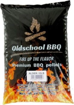 OldschoolBBQ Premium Barbecue Pellets Aulne - Aulne 9 Kg Pour BBQ à Pellets, Grill Et Four à Pizza
