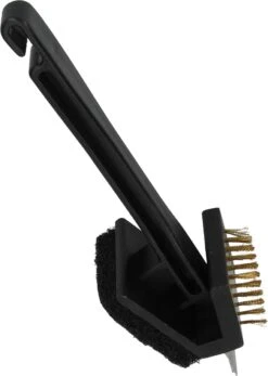 Brosse De Nettoyage Pour Barbecue En Acier Trempé - Or Noir - 27x7x7cm | Outils De Barbecue | Brosse 2 En 1 Pour Poncer Et Essuyer -Magasin D'Accessoires Pour Barbecue 853x1200 1