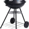 Blaupunkt GC401 Barbecue Au Charbon De Bois Sur Roulettes Grille De Support Ronde Grille De Jardin Chariot De Grillade Avec étagère Inférieure Diamètre 41 Cm Thermomètre BBQ Dans Le Couvercle -Magasin D'Accessoires Pour Barbecue 872x1200