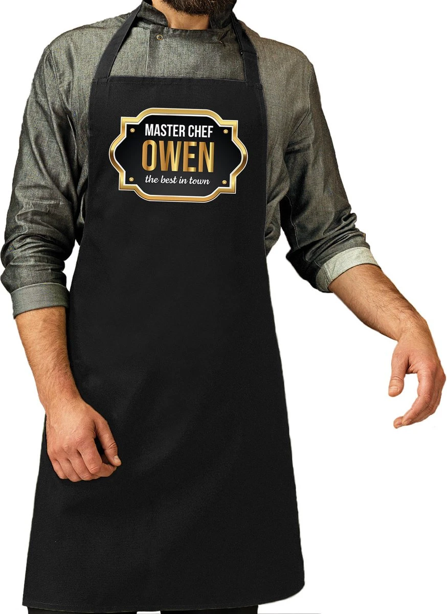 Tablier De Chef Cadeau Nom Owen Noir - Cadeau Tablier De Cuisine 3 Tablier De Chef Cadeau Nom Owen Noir - Cadeau Tablier De Cuisine