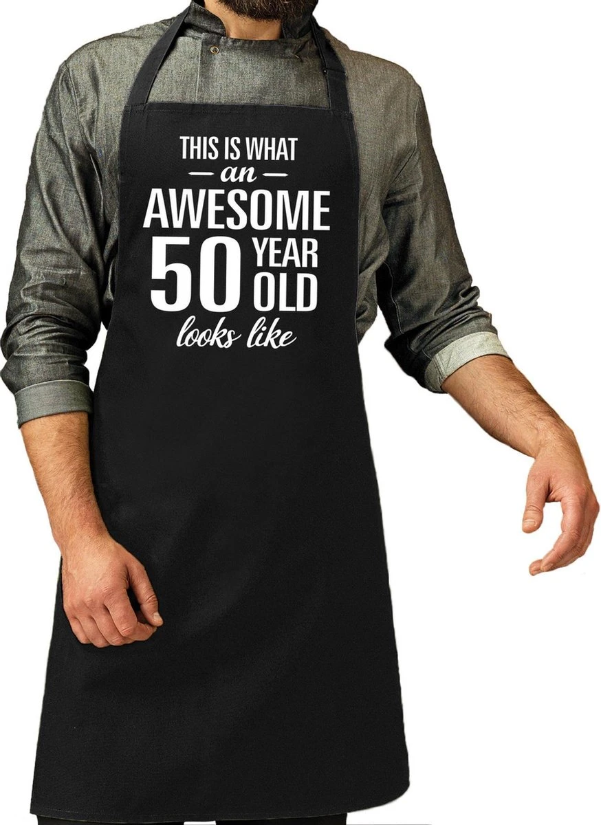 Awesome 50 Ans / 50 Ans Cadeau Barbecue / Tablier De Cuisine Noir Pour Homme - Tablier De Barbecue Cadeau Pour Anniversaire / Abraham 3 Awesome 50 Ans / 50 Ans Cadeau Barbecue / Tablier De Cuisine Noir Pour Homme - Tablier De Barbecue Cadeau Pour Anniversaire / Abraham