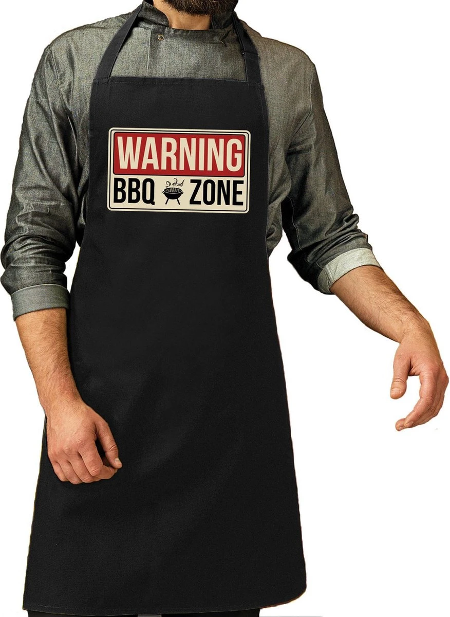 Tablier De Barbecue Zone D'avertissement / Tablier De Cuisine Noir Pour Hommes - Tabliers De Cuisine / Tabliers De Barbecue 3 Tablier De Barbecue Zone D'avertissement / Tablier De Cuisine Noir Pour Hommes - Tabliers De Cuisine / Tabliers De Barbecue