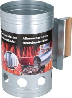 BBQ Briquettes/démarreur à Charbon Avec Manche En Bois 27 Cm