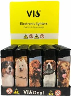 100x Briquets Rechargeables - Unilite - Briquet Clic De Haute Qualité - Imprimé Chien/chiot - Avec 2x Bouteilles De Gaz -Magasin D'Accessoires Pour Barbecue 891x1200 1