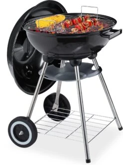 Relaxdays Barbecue Au Charbon De Bois Avec Couvercle - Barbecue à Bouilloire - Barbecue - Grill à Boules - Noir -Magasin D'Accessoires Pour Barbecue 897x1200