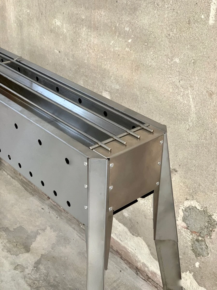 Spiedini Saté-bbq Java 80 - Barbecue à Charbon De Bois De Luxe à Double Paroi Avec Grille Horizontale Pour Satay Ou Autres Brochettes - 80 Cm De Long, 11 Cm De Large, 83 Cm De Haut - Matériau : Acier Inoxydable 6 Spiedini Saté-bbq Java 80 - Barbecue à Charbon De Bois De Luxe à Double Paroi Avec Grille Horizontale Pour Satay Ou Autres Brochettes - 80 Cm De Long, 11 Cm De Large, 83 Cm De Haut - Matériau : Acier Inoxydable – Image 4